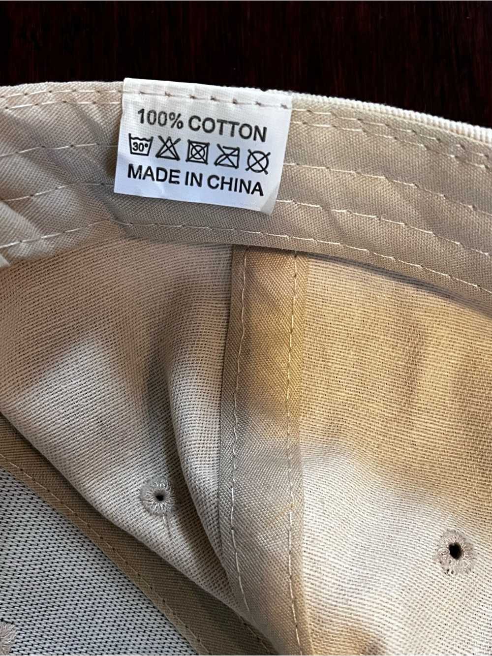 Amazon Beige 'R' Embroidered Baseball Cap - Picture 3 of 3